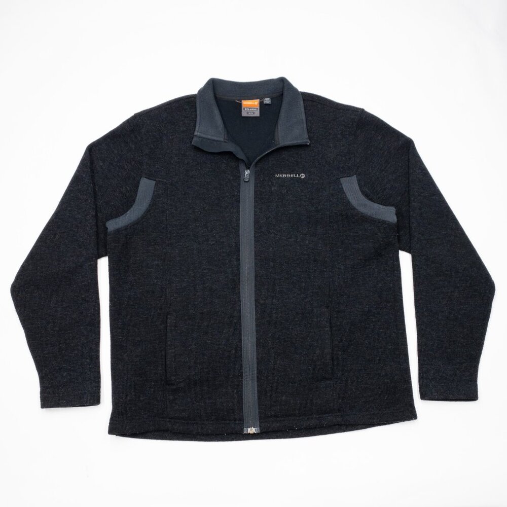 Merrell Aeroblock Wool Jacket Men XL Long Sleeve Full Zip Wind & Water Resistant